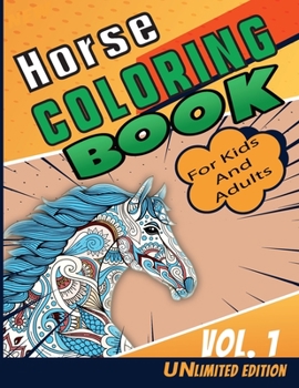 Paperback Horse Coloring Book: Colorful hand-painted pictures of horses for kids and adults who love horse Book