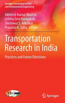 Hardcover Transportation Research in India: Practices and Future Directions Book