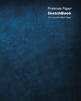 Paperback Premium Paper Sketchbook Large 8 x 10 Inch, 100 Sheets Blue Cover Book