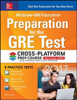 Paperback McGraw-Hill Education Preparation for the GRE Test: Cross-Platform Prep Course Book