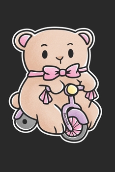 Sporty Bear Bike Notebook: Graph Paper Journal 6x9 - 120 Pages