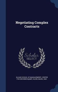 Hardcover Negotiating Complex Contracts Book