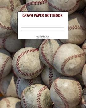 Paperback Graph Paper Notebook: Baseball; 5 squares per inch; 100 sheets/200 pages; 8 x 10 Book