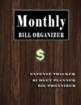 Paperback Monthly Bill Organizer Expense Tracker Budget Planner: Journal for Expenditure Notebook Weekly Undated Planning Pages Plan Wedding Finance Bills Perso Book