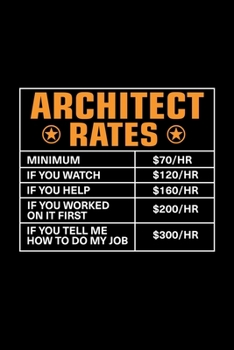 Architect Rates: Lined Journal, 120 Pages, 6x9 Sizes, Funny Architect Notebook Gift For Architects