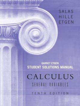 Paperback Calculus: Several Variables, 10e (Chapters 13 - 19) Student Solutions Manual Book