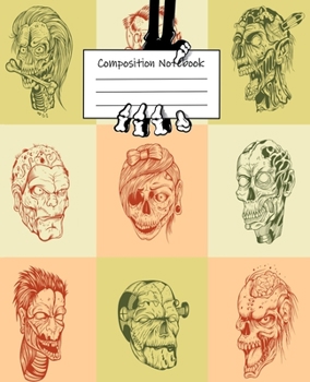 Paperback Composition Notebook: Silly Fiends Halloween College Ruled Journal Book