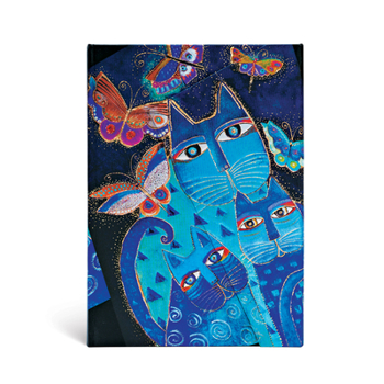 Smythe Sewn Fantastic Felines Blue Cats and Butterflies Lined (Smythe Sewn Laurel Burch)
