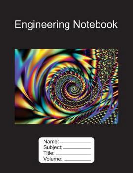 Paperback Engineering Notebook 8.5"x11" 100 Pages Graph Paper Fractal Edition Book