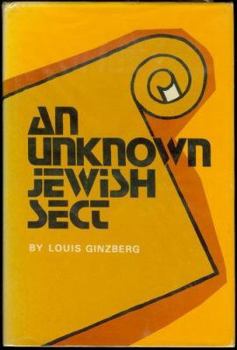 Hardcover An Unknown Jewish Sect Book