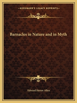 Paperback Barnacles in Nature and in Myth Book