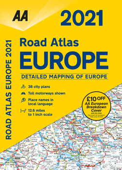 Paperback Road Atlas Europe 2021 Book