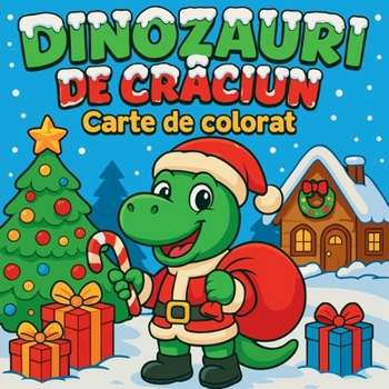 Dinozauri de Craciun - Carte de colorat