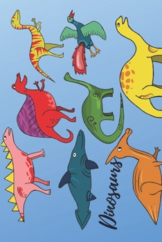 Paperback Dinosaurs: Animal, Nature, Notebook, Journal, Diary (110 Pages, Blank, 6 x 9) Book