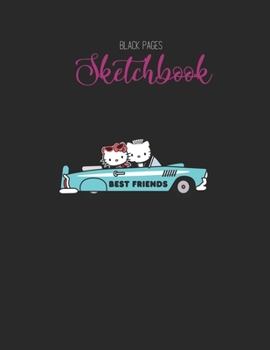 Black Paper SketchBook: Womens Disney Beauty And The Beast Belle Of Ball Graphic Designed BLACK PAPER Sketch Book for Drawing Sketching and Writing ... Workout Marble Size Kawaii Kitty 8.5inx11in