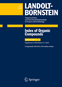 Hardcover Compounds with 20 to 136 Carbon Atoms: Supplement to Subvolumes C, F and I Book