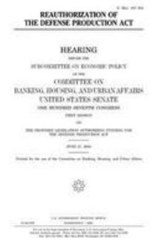 Reauthorization of the Defense Production Act