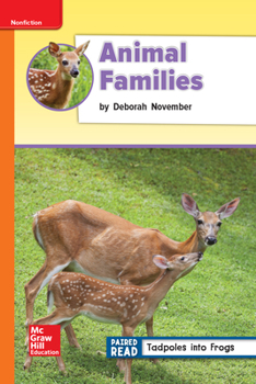 Spiral-bound Reading Wonders Leveled Reader Animal Families: Approaching Unit 2 Week 4 Grade 2 Book