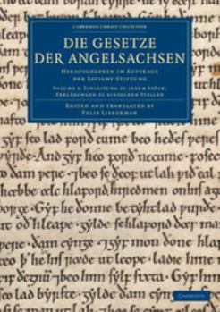 Paperback Die Gesetze Der Angelsachsen: Herausgegeben Im Auftrage Der Savigny-Stiftung [German] Book