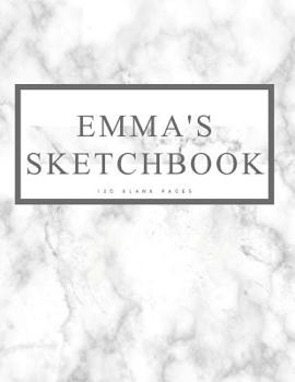 Paperback Emma's Sketchbook: Personalized Marble Sketchbook with Name: 120 Pages Book