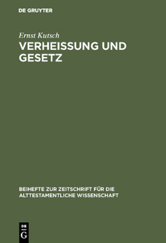 Hardcover Verheißung und Gesetz [German] Book