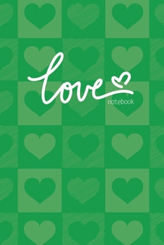 Paperback Love Notebook, Blank Write-in Journal, Dotted Lines, Wide Ruled, Medium (A5) 6 x 9 In (Green) Book