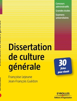 Paperback Dissertation de culture générale [French] Book