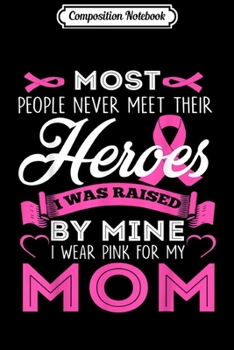 Composition Notebook: I Wear Pink For My Mom-My Hero-Breast Cancer Awareness  Journal/Notebook Blank Lined Ruled 6x9 100 Pages