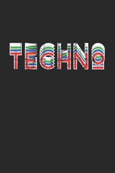 Techno: 6x9 Notebook ruled