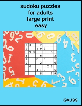 Paperback Sudoku puzzles for adults large print EASY: sudoku puzzles for adults large print [Large Print] Book