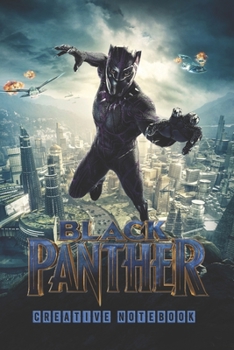 BLACK PANTHER - Creative Notebook: Organize Notes, Ideas, Follow Up, Project Management, 6" x 9" (15.24 x 22.86 cm) - 110 Pages - Durable Soft Cover - Line