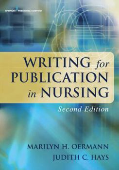 Paperback Writing for Publication in Nursing, Second Edition Book
