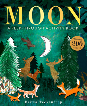 Paperback Moon: A Peek-Through Activity Book: With Over 200 Stickers Book