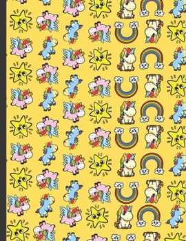 Five Year Monthly Planner and Calendar 2020-2024: Rainbows Clouds Stars Narwhals and Unicorns on Yellow Background Cover. Fun Date Schedule Journal for All Ages.