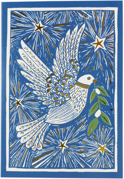 Hardcover Woodcut Dove Small Boxed Holiday Cards Book