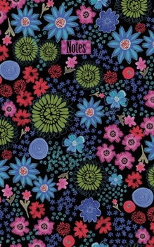 Paperback Notes: Black Ditzy Floral Book