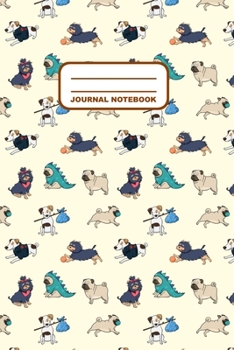 Paperback Journal Notebook: Notebook, Journal, Or Diary - Dogs Pattern Cover Design - 110 Blank Lined Pages - 6" X 9" - Matte Finished Soft Cover Book