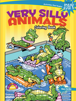 Paperback Spark Very Silly Animals Coloring Book