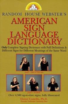 Hardcover Random House American Sign Language Dictionary Book