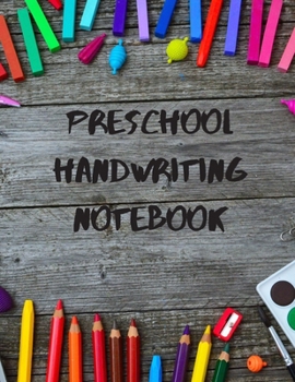 Paperback Preschool Handwriting Notebook: Colorful Pencils Primary School Practice Paper Book