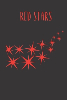 Paperback red stars: small lined Star Notebook / Travel Journal to write in (6'' x 9'') 120 pages Book