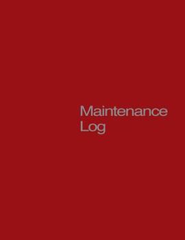 Paperback Maintenance Log Book