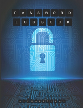 Paperback Notebook for Password: Cyber Security Concept Background With Alphabetical Tabs ( Size 8.5 X 11 ) Book