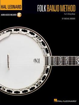 Paperback Hal Leonard Folk Banjo Method: For 5-String Banjo Book