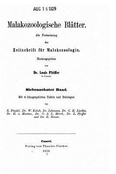 Paperback Malakozoologische Blätter, Als fortsetzung der Zeitschrift für malakozologie [German] Book