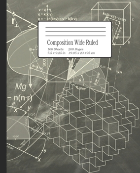 Paperback Composition Wide Ruled: Notebook for Students, Home School, Pre-School up to College, great for Writing Notes. 7.5" x 9.25" Book