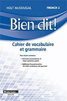 Paperback Vocabulary and Grammar Workbook Student Edition Level 2 [French] Book