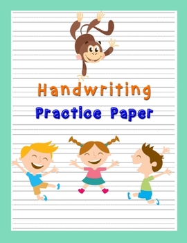 Paperback Handwriting Practice Paper: Pre K, Kindergarten, 100 Pages Notebook with Dotted Lined Book