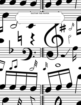 Guitar Tab Paper: Blank Guitar Tablature Manuscript Paper Lyric Lines and Chord Boxes , Standard Notebook, Staff Sheets Pad, Music Journal for Guitar ... Composition Book, Songbooks for Beginners