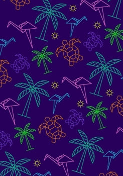Tropical Geometric Pattern Coloring Notebook for Teens